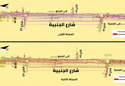 "الأشغال": غلق مسار واحد على شارع الجنبية على مراحل