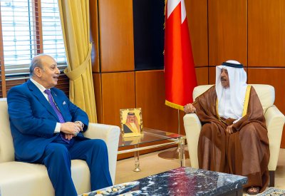 وزير الديوان الملكي يستقبل السفير الفلسطيني بمناسبة انتهاء فترة عمله