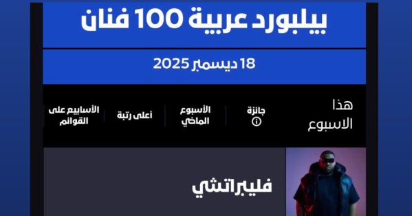 "فليبراتشي" يتفوق على عمرو دياب في سباق "بيلبورد" مع "فصلة" 