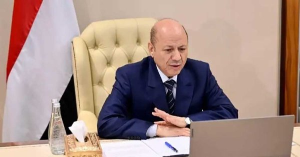 العليمي يثمّن استجابة تحالف دعم الشرعية باتخاذ إجراءات فورية لحماية المدنيين 