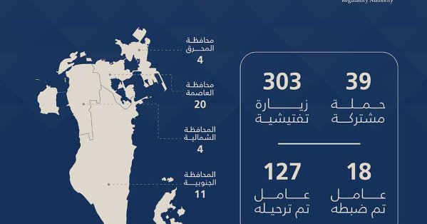 هيئة تنظيم سوق العمل: 342 حملة وزيارة تفتيشية.. وترحيل 127 مخالفًا خلال أسبوع 