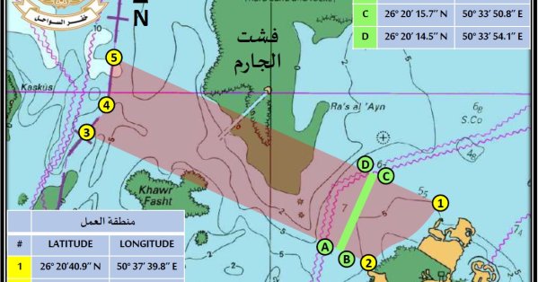 خفر السواحل تعلن عن تغيير منطقة العمل لمشروع المسح البحري #عاجل 