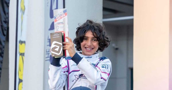 الشيخ سيف يحقق المركز الثاني في الجولة التاسعة من بطولة IAME محرزًا ثلاث منصات تتويج متتالية 